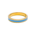 Timeless Sky Blue 22k Gold Enamel Band