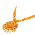 Intricate Filigree Work Antique 22k Gold Laxmi Necklace