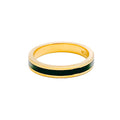 Bold Ebony Black 22k Gold Enamel Band