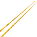 Upscale High Finish 22K Gold Rope Anklet Pair 