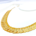 Extravagant Graceful Laxmi 22k Gold Coin Necklace