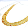 Opulent Floral Long 22k Gold Coin Necklace