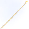 Chic Oval CZ 22k Gold Bracelet