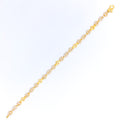 Posh Marquise Halo CZ 22k Gold Bracelet