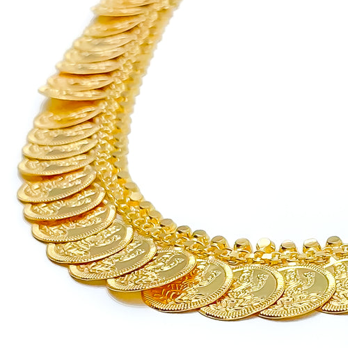 Royal Posh Laxmi Coin 22k Gold Necklace