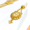 Traditional Mandala Adorned 22k Gold Necklace Set