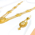 Traditional Mandala Adorned 22k Gold Necklace Set