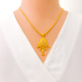 Ornamental Dressy Heirloom 22k Gold Pendant Set 