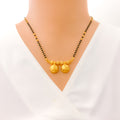 Dazzling Wavy Dot 22k Gold Thali Mangal Sutra