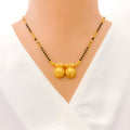 Bright Striped Flower 22k Gold Thali Mangal Sutra