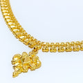 Dazzling 22k Gold Heart Adorned Necklace 