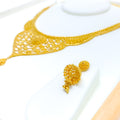 Tasteful Vintage Style 22k Gold Necklace Set