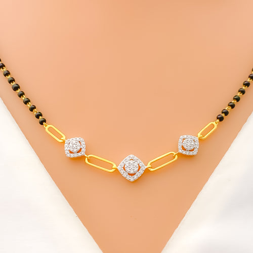 elegant-triple-square-halo-diamond-18k-gold-mangal-sutra