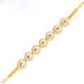 Sophisticated Floral Vintage 22k Gold Meenakari Bracelet 