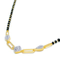 Posh Symmetrical Diamond + 18k Gold Mangal Sutra 