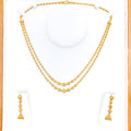 Classic Checkered Beads 22k Gold Lara Necklace Set 