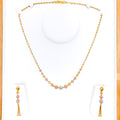 Vibrant Multi-Tone 22k Gold Orb Necklace Set 