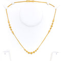 Alternating Charming 22K Gold Orb Necklace - 18"  