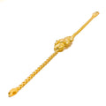 Shimmering Floral Motif 22k Gold Baby Bracelet