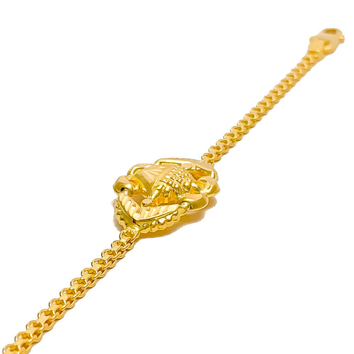 Exclusive Diamond-Shaped 22k Gold Baby Bracelet