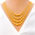 Faceted Bead 22k Gold Lara Necklace Set 