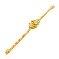 Tapered Bow Motif 22k Gold Baby Bracelet