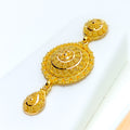 Decorative Paisley Accented 22k Gold Necklace Set