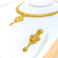 Graceful Fanned 22k Gold Necklace Set
