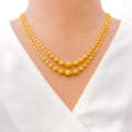 Classic Checkered Beads 22k Gold Lara Necklace Set 