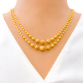 Classic Checkered Beads 22k Gold Lara Necklace Set 