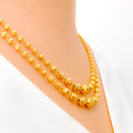 Classic Checkered Beads 22k Gold Lara Necklace Set 