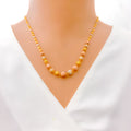 Vibrant Multi-Tone 22k Gold Orb Necklace Set 