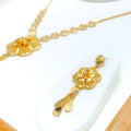 Tasteful Trendy 22k Gold Necklace Set 