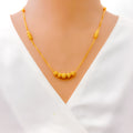 Delicate Dressy 22K Gold Orb Necklace - 18"  