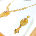 Magnificent Three Tone 22k Gold Necklace Set 