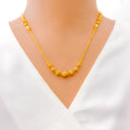 Alternating Charming 22K Gold Orb Necklace - 18"  