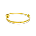 Radiant 21k Gold CZ Nail Bangle Bracelet 