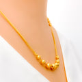 Alternating Charming 22K Gold Orb Necklace - 18"  