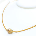 Elegant Elevated Uni Orb 22k Gold Necklace