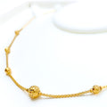Shimmering Disco Orb 22k Gold Necklace