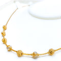 Glistening Wavy 22k Gold Necklace