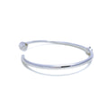 Majestic 21k White Gold Nail Bangle Bracelet 