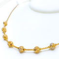 Delightful Alternating Two-Tone 22k Gold Necklace