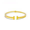 Majestic Glowing 21k Gold Bangle Bracelet 