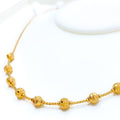Graceful Dapper 22k Gold Multi-Orb Necklace