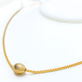 Radiant Vintage Oval Orb 22k Gold Necklace