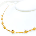Delicate Fancy Bead 22k Gold Necklace