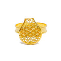 Distinct Impeccable 21k Gold Curvature Bracelet W / Matching Ring 