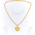 Impressive Triangular 22K Gold Mesh Pendant