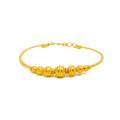 Lovely Multi-Bead 22k Gold Bangle Bracelet